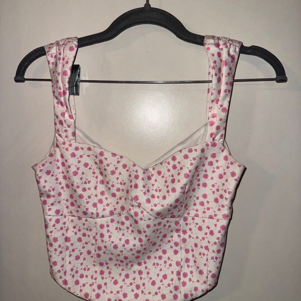 Tiger mist Pink Floral Women's Top